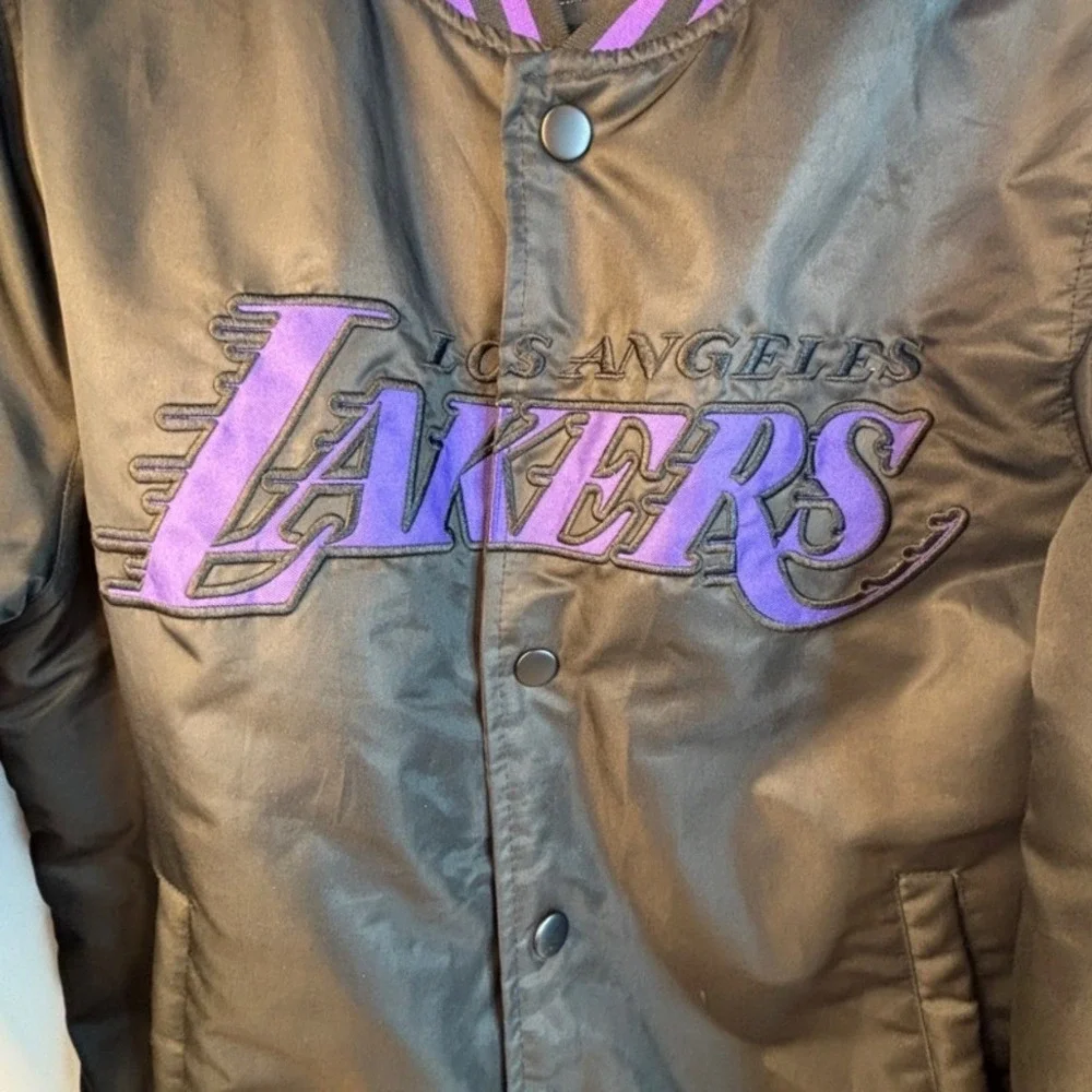 Ultra Game Jacket Los Angeles Lakers Varsity Bomber XS‎ Black Purple NBA